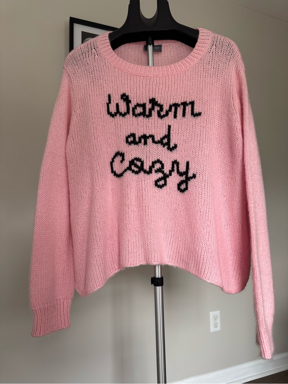 Warm and Cozy Pink Womens Sweater M/L